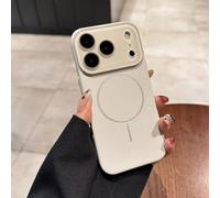 Anti-Fingerprint Magnetic Phone Case for 12-17 Series, Solid Color Matte Magnetic Case for iPhone 17 Pro Max, Anti-Scratch Shockproof Protective (White,16 Plus)