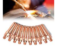 Anti foro precisione M6 scegliere diametri vari ugelli adatti pistole in rame punte di contatto MIG confezione da 10 intasamenti alimentazione filo liscio 8.8 * 45mm Aperture 1.0 mm