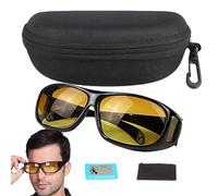 Anti-Glare Glasses For Night Driving - Fit-Over Polarized Sports Sunglasses | Yellow Tinted Sunglasses For Men & Women | Reduce Glare, Improve Vision, Outdoor Driving, Cycling, Sports, Travel