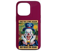 Anti-Guerra Iran Protesta Clown Notizie false Satira Custodia per iPhone 13 Pro