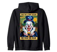 Anti-Guerra Iran Protesta Clown Notizie False Satira Felpa con Cappuccio