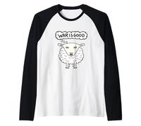 Anti Guerra - La guerra è buona pecora Maglia con Maniche Raglan