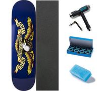 Anti-Hero Classic Eagle - Tavola da skateboard, 21,6 cm, con impugnatura mob, strumento CCS, cera e cuscinetti ABEC 7, colore: Blu navy