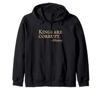 Anti King No Kings - Citazione Divertente della Storia sarcastica Felpa con Cappuccio