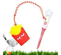Anti Lost Golf Tee, Cartoon Tee Ring, Cute Food Themed Hanger, Golfer Training Tool, Fun Practice Accessory for Easy Carrying in Men Father Boyfriend Mother Dad Beginners Professionals