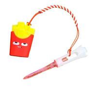 Anti Lost Golf Tee Hanger, Practice Tee Holder with Cartoon Food Design, Easy-Access Training Tool, Easy to Use for Dad, Mom, Men, Women, Golfers, Sports, Lovers, 3.94 Inches
