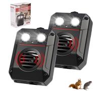 Anti Martora per Auto con Ultrasuoni, GuKKK 2PCS Repellente Martore Auto Con Flash, Portatile Repellente Antiroditori per Auto Casa, Dissuasore per Martore Vano, per Martore Garage, Casa, Giardino