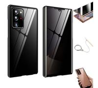 Anti-Peeping Magnetic Tempered Glass Double-Sided Phone Case for Samsung S25/S24/S23/S22/S21 Series, 360 All-Round Protection & Anti-Drop (for note 20Ultra,Black)
