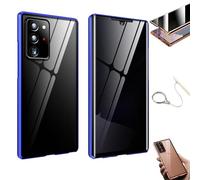 Anti-Peeping Magnetic Tempered Glass Double-Sided Phone Case for Samsung S25/S24/S23/S22/S21 Series, 360 All-Round Protection & Anti-Drop (for Samsung S25edge,Blue)