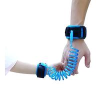 Anti Perso Collegamento del Polso,Bracciale Sicurezza Bambino,Bambino Imbracatura Cintura per Viaggio Shopping Exploring Helper 2M (Blu)