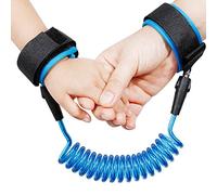 Anti-perso Polso Regolabile Bracciale Sicurezza Bambino 360 ° Girevoli Cavo di Sicurezza da Polso Flessibile Bambino Imbracatura Cintura per Viaggio Shopping Exploring Helper 1.5M (Blu)