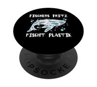 Anti plastica Fischers Fritz pesca balena PopSockets PopGrip Adesivo