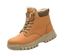 Anti Puncture Laboratorio Insurance Shoes Non Slip Head Shoes Construction Wear High Top Work Boots Scarpe Nero Uomo Inverno, giallo., 44 EU