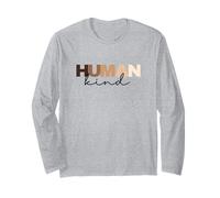 Anti Razzismo Tipo Umano Tono Pelle Inclusione Fine Razzismo Maglia a Manica