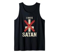 Anti Satana Tshirt Divertente Cristiano Gesù Dio Chiesa Canotta