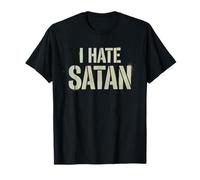 Anti Satana Tshirt Divertente Cristiano Gesù Dio Chiesa Maglietta