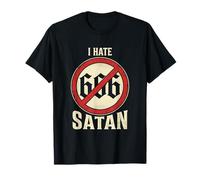 Anti Satana Tshirt Divertente Cristiano Gesù Dio Chiesa Maglietta