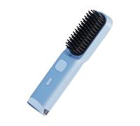 Anti Scald Hair Brush, Cordless Straightener Comb, 9.45x6.69 Inches Comb with 4 Temperature Setting, Hot Hair Straightening Tool, Styling Brush with Sl esign, Hairs Straightener Combs for Home