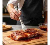 Anti-Scald Silicone Basting Brush, Heat-Resistant Kitchen Tool, 30cm / 11.81inch with Soft Bristles, Professional Food Bristles for Butter Grease Oil Marinade, Pastry Brush for Baking Cooking Grilling
