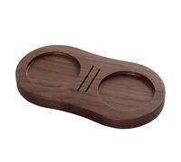 Anti-Slip Coffee Pressed Pad, Coffee Tamper Organizer for Baristas, Espresso Tamper Holder Mat, Compact Coffee Press Mat, Wooden Coffee Tamper Stand Holder, Durable Coffee Pad Pad