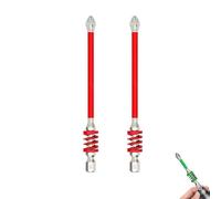 Anti-Slip Magnetic Bit with Spring,2025 New Strong Magnetic Impact Resistant Screwdriver Drill Bit Set, One Push to Eject Quickly, No More Slipping of Saw Teeth (2pcs-Red)