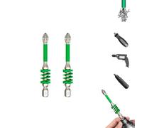 Anti-Slip Magnetic Phillips Bit with Spring, 2025 New Strong Magnetic Durability Screwdriver Drill Bit Set, Magnetic Phillips Bit,No More Slipping of Saw Teeth, for Power Tools, Screws (Green 65mm 2)
