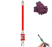 Anti-Slip Magnetic Phillips Bit with Spring, 2025 New Strong Magnetic Durability Screwdriver Drill Bit Set, No More Slipping of Saw Teeth，for Electric Hand Tool (65mm+110mm) (110mm)