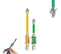 Anti-Slip Magnetic Phillips Bit with Spring, 2025 New Strong Magnetic Durability Screwdriver Drill Bit Set,Spring Impact Non-slip Hexagonal Electric Screwdriver Bit for Electricians (65+90mm)