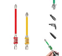 Anti-Slip Magnetic Phillips Bit with Spring, 2025 New Strong Magnetic Durability Screwdriver Drill Bit Set, Magnetic Phillips Bit,No More Slipping of Saw Teeth, for Power Tools, Screws (Red+Yellow)