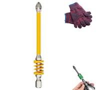 Anti-Slip Magnetic Phillips Bit with Spring, 2025 New Strong Magnetic Durability Screwdriver Drill Bit Set, No More Slipping of Saw Teeth，for Electric Hand Tool (65mm+110mm) (90mm)