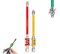 Anti-Slip Magnetic Phillips Bit with Spring, 2025 New Strong Magnetic Durability Screwdriver Drill Bit Set,Spring Impact Non-slip Hexagonal Electric Screwdriver Bit for Electricians (90+110mm)
