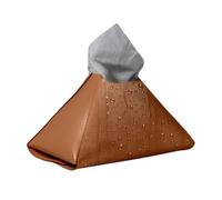 Anti-Slip Tissue Holder, Triangle Tissue Cube Storage, 8.27 × 4.33 × 5.12in Container with Stable Base, Durable Storage Holder, Paper Box with Decorative Design, Tissues Organizer for Home