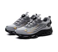 Anti-Smashing And Anti-Puncture Work Safety Shoes, Rotating Button Buckle Shoelace Labor Insurance Shoes, Breathable Fly Weaving Labor Protection Shoes, Outdoor Adventure Sports Safety Sneakers (Colo