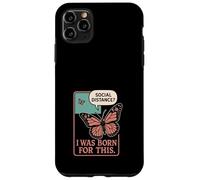 Anti sociale farfalla introverso meme carino umorismo sarcastico Custodia per iPhone 11 Pro Max