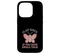 Anti sociale farfalla introverso meme carino umorismo sarcastico Custodia per iPhone 14 Pro