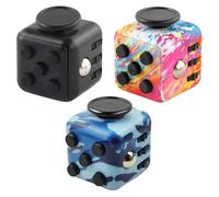 Anti-stress Ansia Relief Giocattoli 3 Pezzi Fidget Toy Giocattolo Per Le Dita Cube Cube Toy Giocattolo Antistress Fidget Toy Con 6 Moduli Rilassanti Regalo Per Adulti E Bambini
