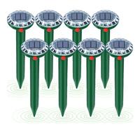 Anti talpa solare vibrazione e ultrasuoni, 8 pezzi, repellente talpa ad ultrasuoni solare, repellente per serpente ad ultrasuoni con IP65 impermeabile, respinge le talpe e altri roditori per esterni e