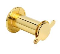 Anti Theft Door Peephole Solid Brass High Definition Glass Lens 200 Degree Door Peephole with Heavy Duty Rotatable Privacy Cover Suitable for Homes and Hotels Polished Gold Surface (Simple 16 gold