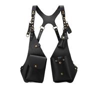 Anti Theft Harness - Medieval Style PU Leather Shoulder Pouch, Adjustable Underarm Carry Wallet Bag, Compact Outdoor Utility Phone Holder With Hidden Strap Weight Distribution Design | For Travel Walk