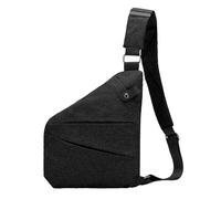 Anti Theft Travel Bag, Sling Bag, Waterproof Secure Storage, with Usb Charging Port and Hidden Zippers, Shoulder Pouch for Men, Work, School, Personal, Present, 9.06x12.6x0.39 Inches, Nero , Se
