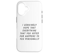 Anti-Trump resistere al fascismo politico anti-repubblicano americano Custodia per iPhone 16