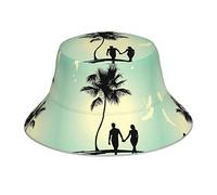 Anti UV Cappello da Pescatore Married Couple Walking On The Beach Spiaggia Cappellino Protezione del Sole Estate Cappello per Caccia Uomo Trekking