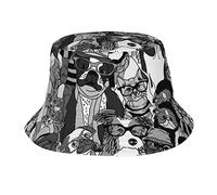 Anti UV Cappello Trekking Dog Cat with Eyeglasses Spiaggia Cappellino Traspirante Cappello da Sole per Viaggi attività Donna