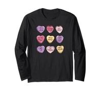 Anti Valentine's Day Candy Hearts Cute Funny Valentine Maglia a Manica