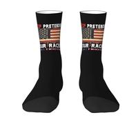 Anti-Vesciche Sportive Running Calzini, Stop Pretending Your Racism Is Patriotism, Calze Uomo Unisex Calzini per Indoor Outdoor 40cm
