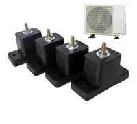 Anti Vibration Pads- 4pcs Rubber | Shock Absorbing Pads | Ground Stand Mounting Bracket | Anti Vibration Base Support | Noise Reduction Cushion Dampers For Air Conditioner Compressor Stand Use