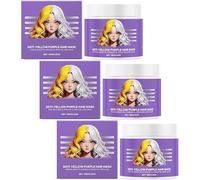 Anti-Yellowing Purple Hair Mask,Remove Yellow Tones & Condition Dry,Damaged Hair, Purple Moisturizing Conditioner, Deep Conditioning Hair Mask, for Blonde Platinum &Gray/Silver Hair (3 pcs)
