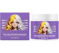 Anti-Yellowing Purple Hair Mask,Remove Yellow Tones & Condition Dry,Damaged Hair, Purple Moisturizing Conditioner, Deep Conditioning Hair Mask, for Blonde Platinum &Gray/Silver Hair (1 pcs)