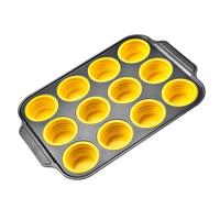 antiaderenti per la cottura, per torte per la cottura, per torte in silicone multifunzionali, adatti al microonde, stampo per cioccolato, da dessert portatili per budini,