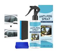Antiappannante per Parabrezza Auto - Soluzione Detergente 100ML - Con Asciugamano E Spugna Pulitore Vetri Antiappannamento,Per Specchi Ghiacciati, Interni Bagno, Visibilità Guida, Camion, SUV e Casa